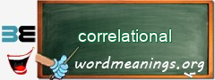 WordMeaning blackboard for correlational